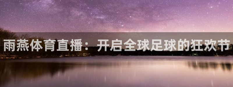 袋鼠体育足球直播：雨燕体育直播：开启全球足球的狂欢节